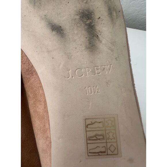 J Crew Harper Scalloped Suede Flats Size 10.5 - Picture 6 of 7